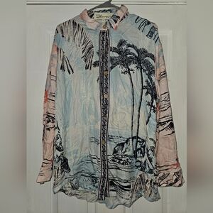Vintage Havana Tropical PRINT Shirt Large NEW